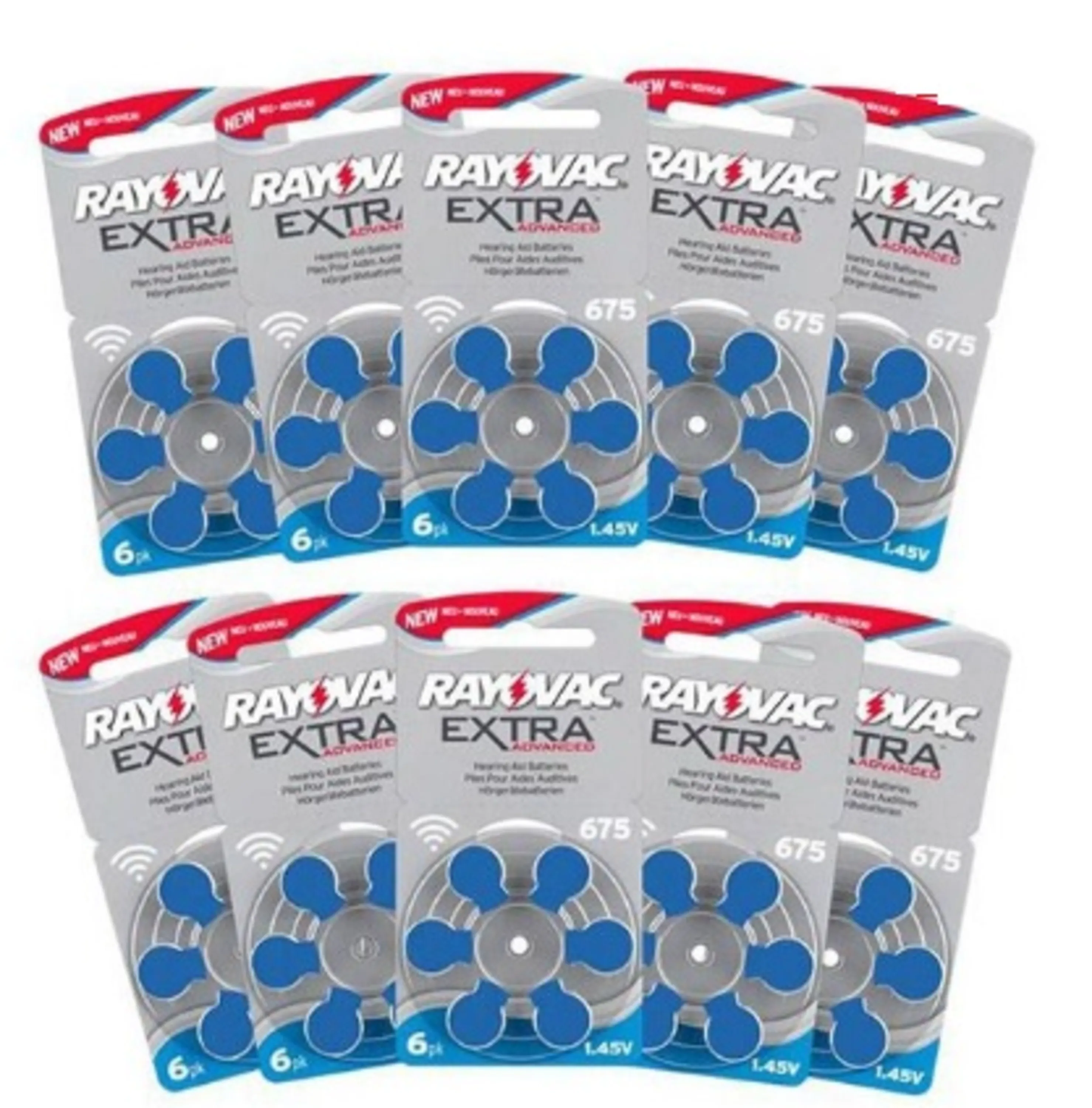 باتری سمعک ریواک شماره 675 RAYOVAC بسته 10 ورقی باتری سمعک ریواک شماره 675 RAYOVAC بسته 10 ورقی